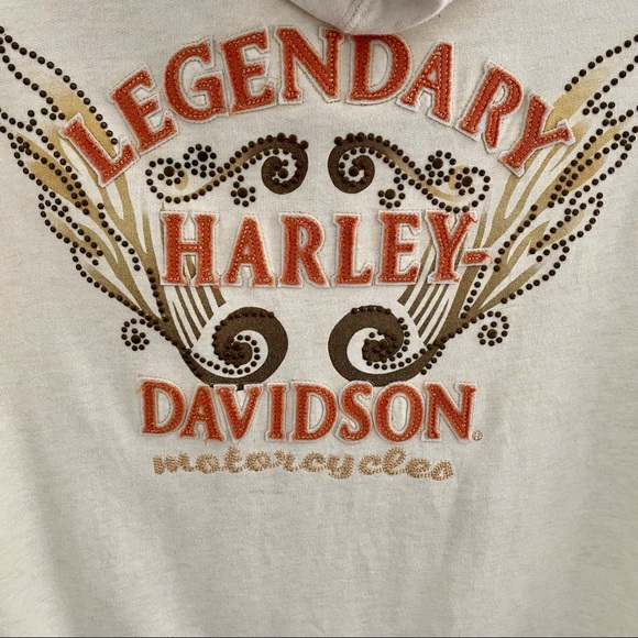 Harley-Davidson Zip Front Hooded Sweatshirt Jacket Size Large - Picture 8 of 10